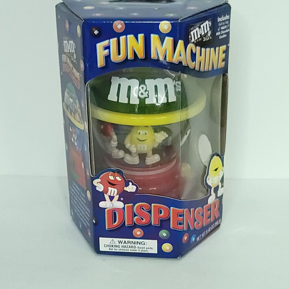 M&M's M&M Collectible Fun Machine Dispenser Candy Kids Spinning Candies 2002